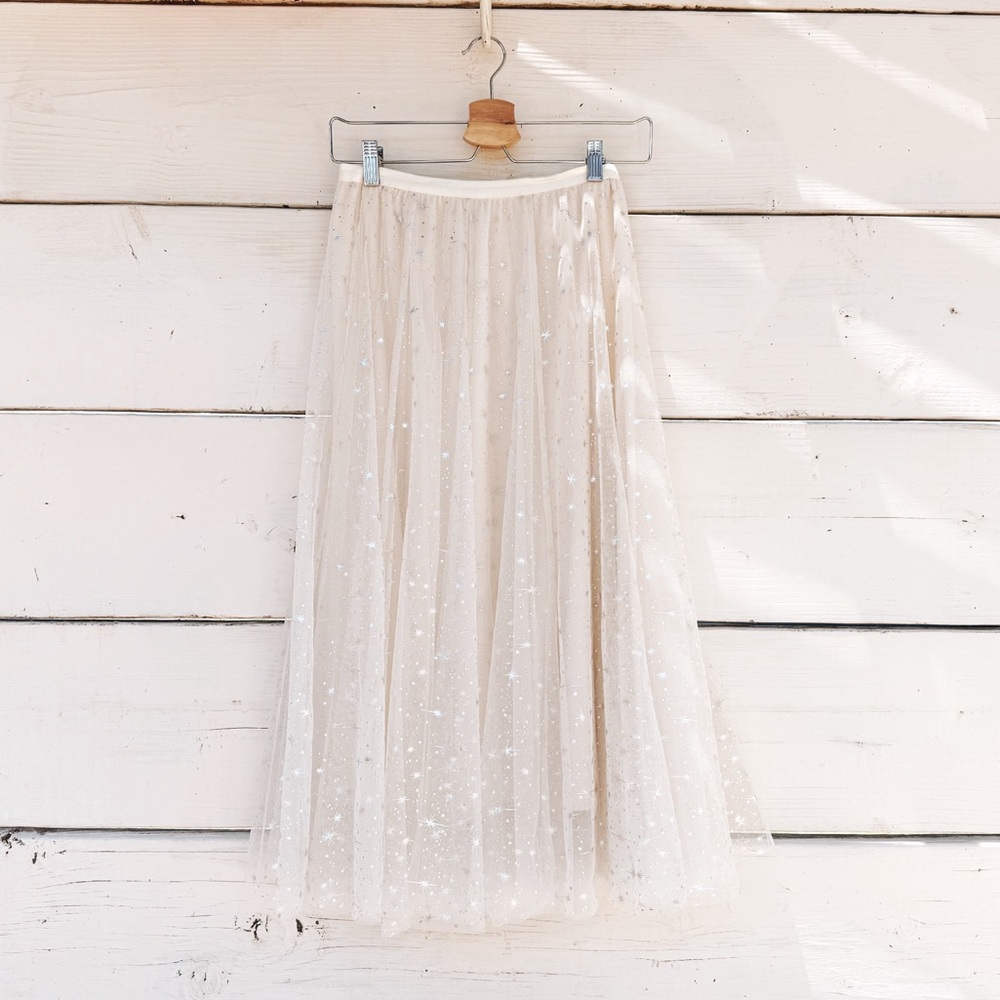 🦢 Sparkly Starburst Constellation Midi Skirt - Picture 2 of 3